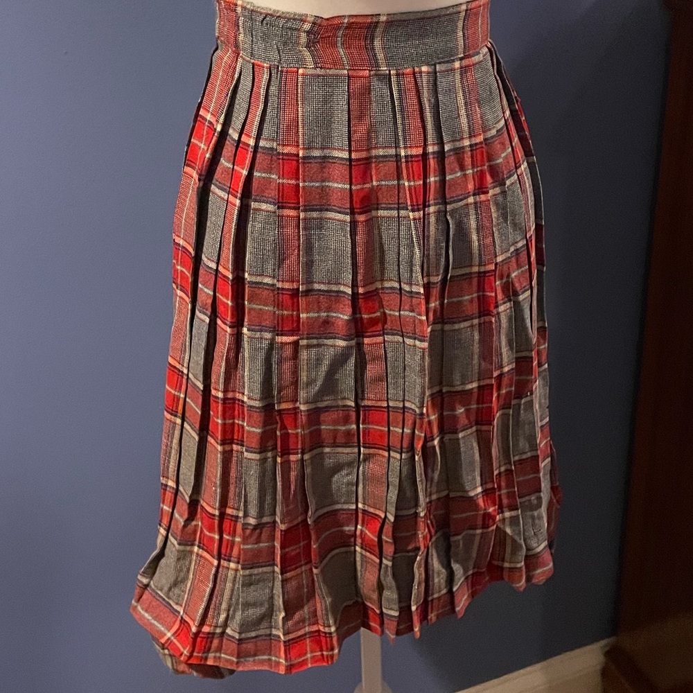 Unbranded Vintage Plaid Pleated Skirt